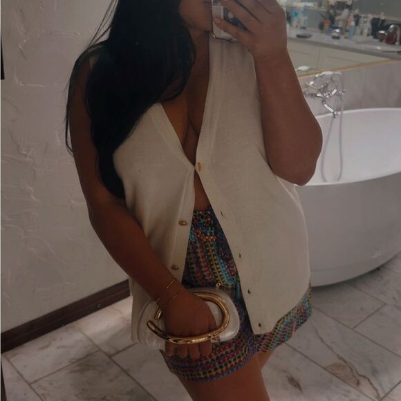 Vintage white sweater vest - Picture 1 of 8